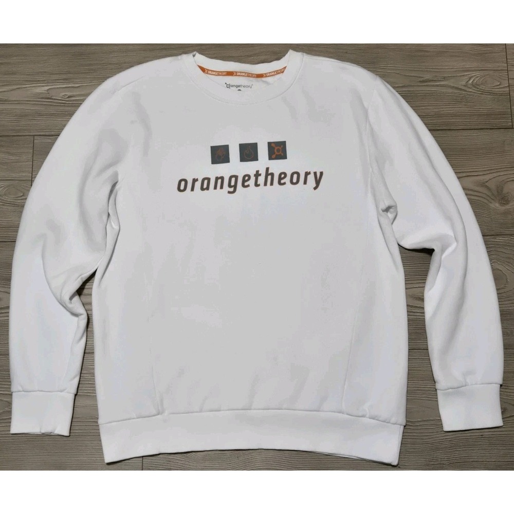 Orange Theory Unisex Long Sleeve Size Medium White‎ Orangetheory
